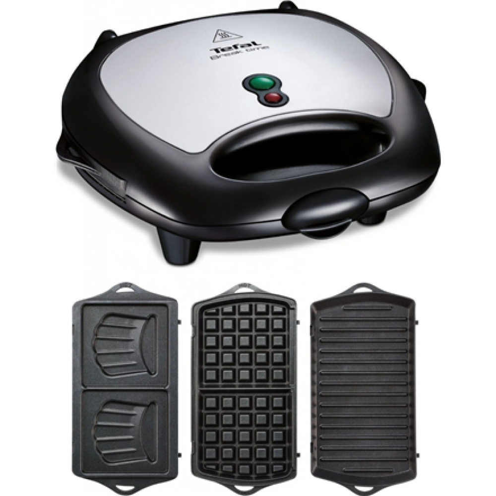 TEFAL , Sandwitch Maker , SW614831 , 700 W , Number of plates 3 , Black/Stainless Steel