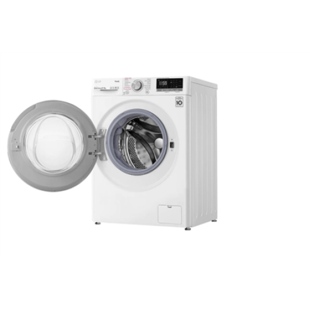 LG Washing Machine With Dryer F4DV509S0E Energy efficiency class B, Front loading, Washing capacity 9 kg, 1400 RPM, Depth 56.5 cm, Width 60 cm, Display, LED, Drying system, Drying capacity 6 kg, Steam function, Direct drive, Wi-Fi, White
