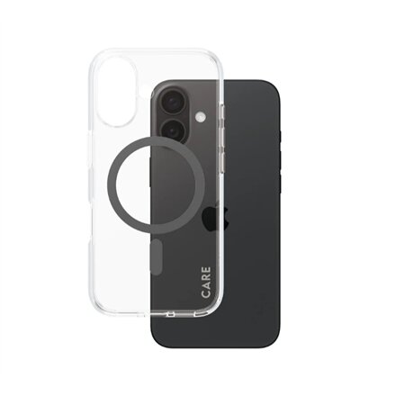 CARE Flagship Case , Back cover , Apple , iPhone 16 , Recycled plastic , Black , MagSafe