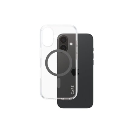CARE Flagship Case , Back cover , Apple , iPhone 16 , Recycled plastic , Black , MagSafe