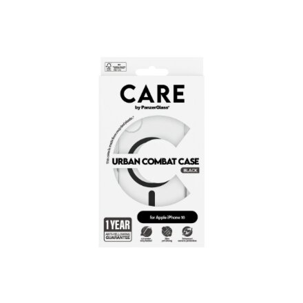 CARE Flagship Case , Back cover , Apple , iPhone 16 , Recycled plastic , Black , MagSafe