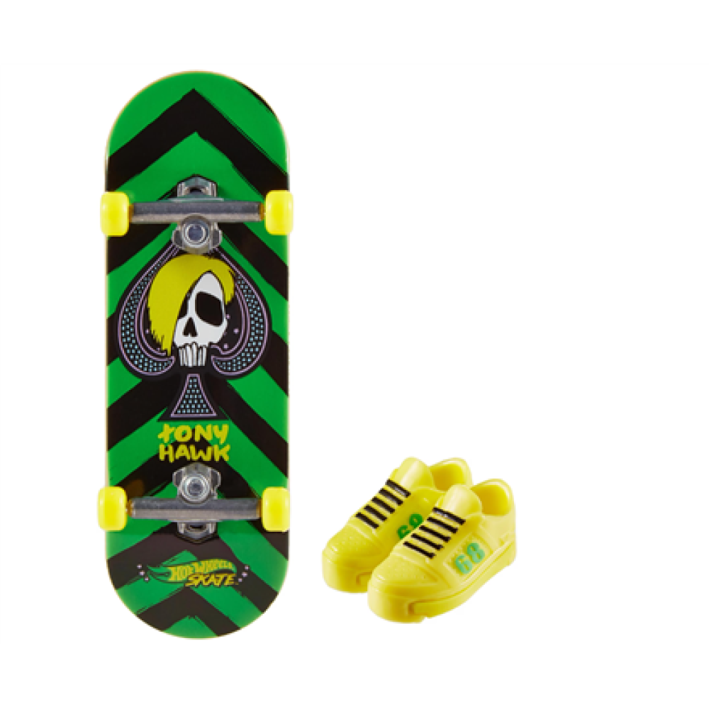 Mattel , Assorted Hot Wheels Skate Fingerboard with Shoes, HGT46 , Multicoloured , Metal/Plastic