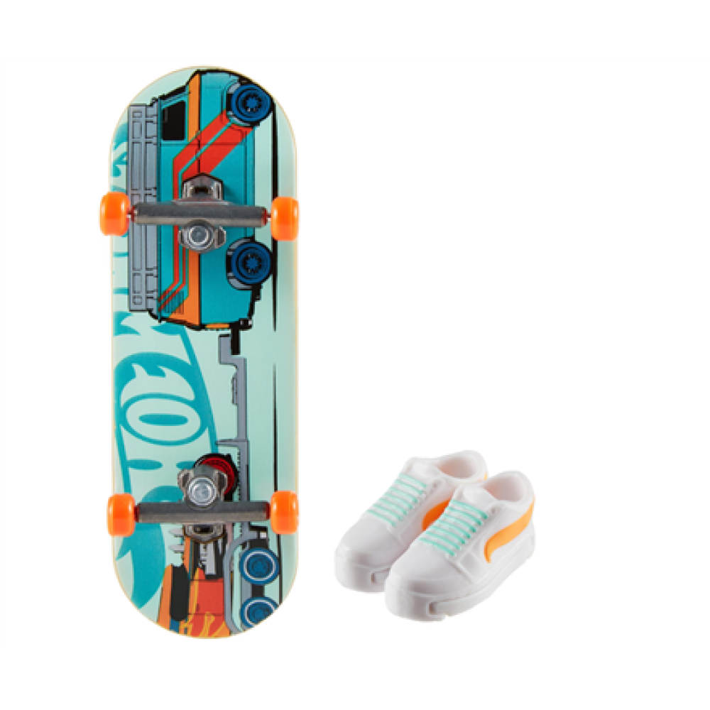 Mattel , Assorted Hot Wheels Skate Fingerboard with Shoes, HGT46 , Multicoloured , Metal/Plastic