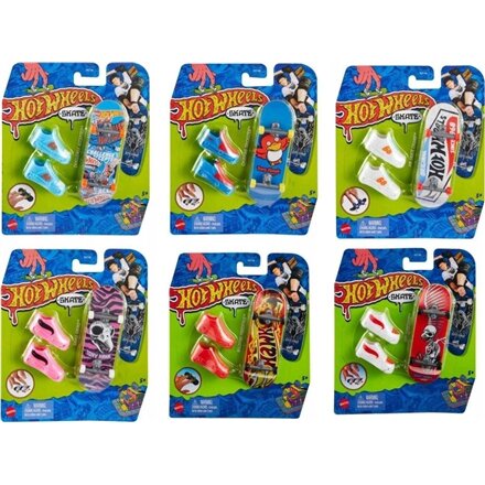 Mattel , Assorted Hot Wheels Skate Fingerboard with Shoes, HGT46 , Multicoloured , Metal/Plastic