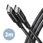 AXAGON , Data and charging cable, 2 m , BUCM-CM20AB , USB Type C to USB Type C