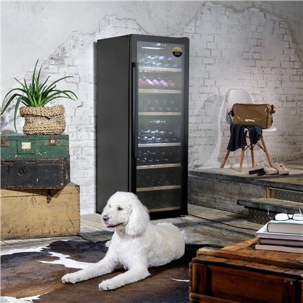 Caso , Smart Wine Cooler , WineExclusive 126 , Energy efficiency class G , Showcase , Free standing , Bottles capacity 126 bottles , Cooling type Compressor technology , Black