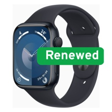 RENEW , Apple Grade B , Watch Series 9 (GPS + Cellular) , Smart watch , Midnight , Aluminum Case , 12 month(s)