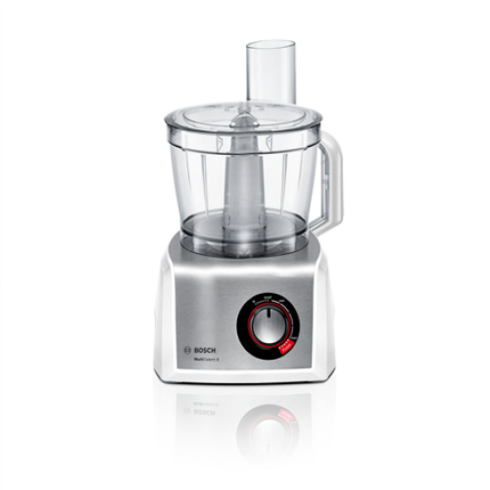 Bosch , MC812S820 , 1250 W , Food Processor MultiTalent 8 , Number of speeds Equal speed setting, instant and pulse functions , Bowl capacity 3.9 L , Blender , White/Silver