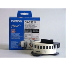 Brother , DK-22214 Continuous Length Paper Label , Black, White , DK , 12mm , 30.5 m