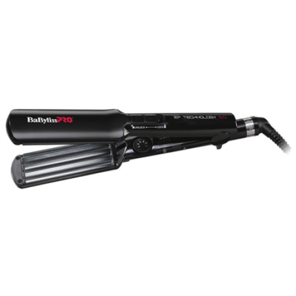 BABYLISS Crimping Iron BAB2658EPCE Ceramic heating system, Barrel diameter 38 mm, Temperature (min) 150 °C, Temperature (max) 230 °C, Number of heating levels 5, 125 W, Black, Yes, Yes