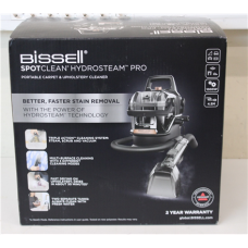 SALE OUT. Bissell , Portable Carpet and Upholstery Cleaner , SpotClean HydroSteam Pro , Corded operating , Washing function , 1000 W , - V , Black , Warranty 24 month(s) , DAMAGED PACKAGING, USED, DIRTY,SCRATCHES,MISSING HYDRORINSE TOOL