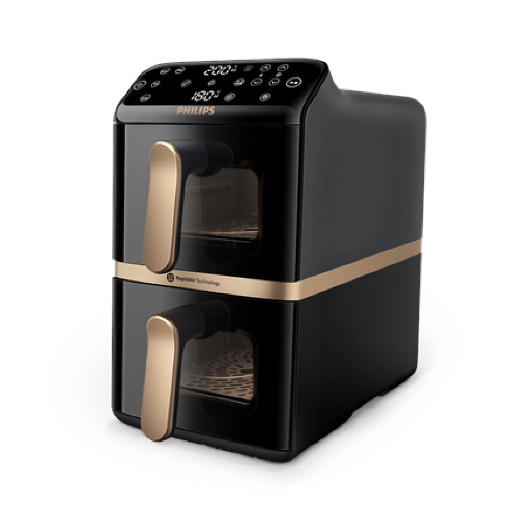 Philips Dual Basket Airfryer , NA462/70 4000 Series , Power 2750 W , Capacity 10 L , Rapid Air technology , Black