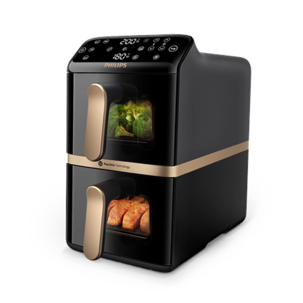 Philips Dual Basket Airfryer , NA462/70 4000 Series , Power 2750 W , Capacity 10 L , Rapid Air technology , Black