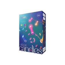 Twinkly Candies 200 Candle-shaped RGB LEDs, USB-C,Green Wire