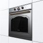 Gorenje Oven , BOS67372CLB , 77 L , Electric , AquaClean , Mechanical control , Steam function , Height 59.5 cm , Width 59.5 cm , Black