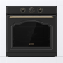 Gorenje Oven , BOS67372CLB , 77 L , Electric , AquaClean , Mechanical control , Steam function , Height 59.5 cm , Width 59.5 cm , Black