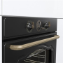 Gorenje Oven , BOS67372CLB , 77 L , Electric , AquaClean , Mechanical control , Steam function , Height 59.5 cm , Width 59.5 cm , Black