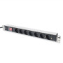 Digitus , Aluminum outlet strip with switch , DN-95402 , Sockets quantity 7