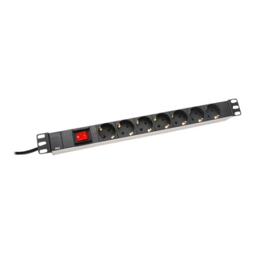Digitus , Aluminum outlet strip with switch , DN-95402 , Sockets quantity 7