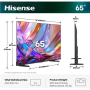 Hisense Hi-QLED TV , 65E7S , 65 , Smart TV , VIDAA Smart OS , UHD , Black