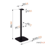 Vogels Floor stand , SFS 4133 Sonos speaker stand for Era 300 , Maximum weight (capacity) 4.5 kg , Black