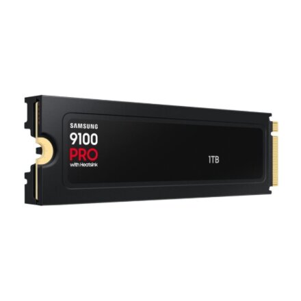 Samsung 9100 PRO With Heatsink , 1000 GB , SSD form factor M.2 2280 , Solid-state drive interface PCIe 5.0 NVMe , Read speed 14800 MB/s , Write speed 13400 MB/s