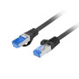 Lanberg , Patchcord Cat.6A S/FTP LSZH CCA , PCF6A-10CC-0150-BK , 1.5 m