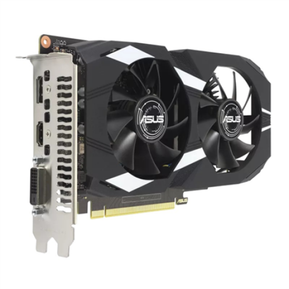 Asus DUAL-GTX1630-O4G NVIDIA, 4 GB, GeForce GTX 1630, GDDR6, PCI Express 3.0, DVI-D ports quantity 1, HDMI ports quantity 1, Memory clock speed 12000 MHz