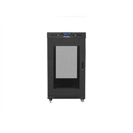 Lanberg , Rack cabinet 19 free-standing 22U/800x800 (flat pack) with mesh door, LCD , FF01-8822-23BL , Black