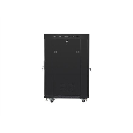 Lanberg , Rack cabinet 19 free-standing 22U/800x800 (flat pack) with mesh door, LCD , FF01-8822-23BL , Black