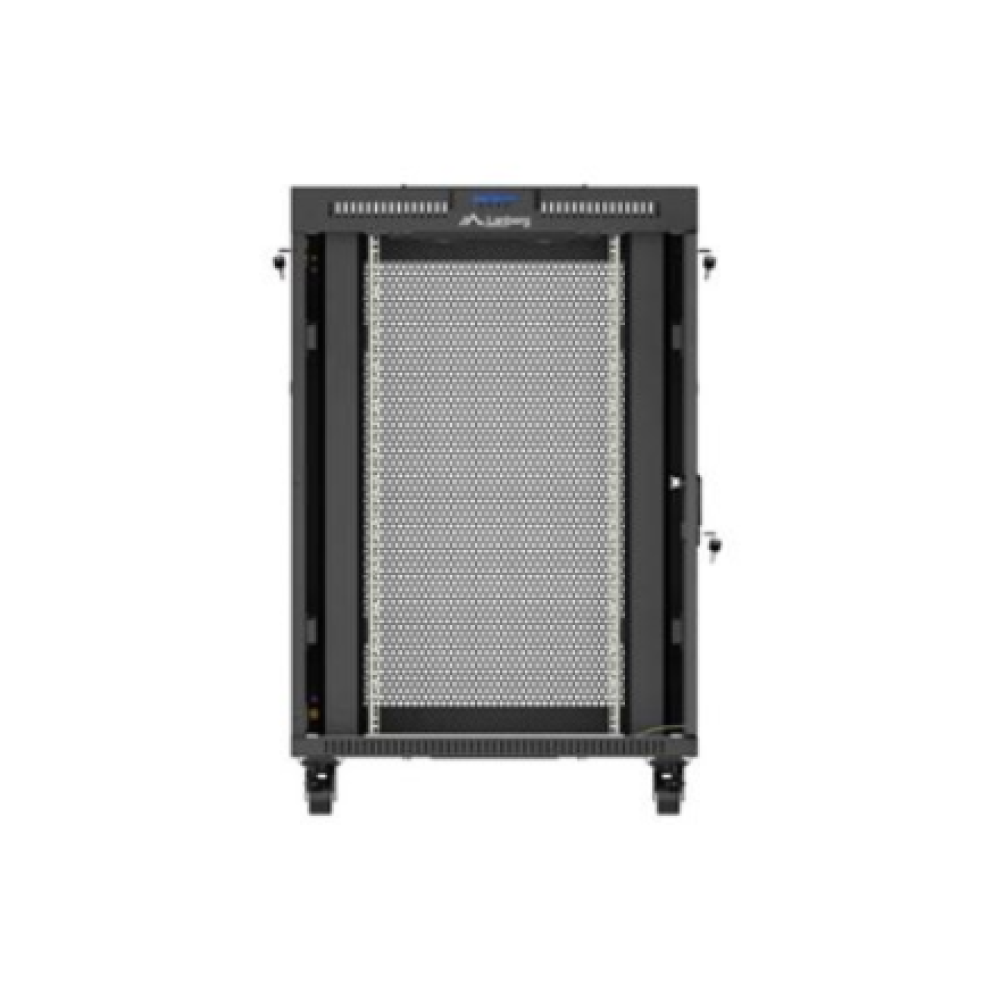 Lanberg , Rack cabinet 19 free-standing 22U/800x800 (flat pack) with mesh door, LCD , FF01-8822-23BL , Black