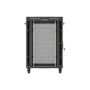 Lanberg , Rack cabinet 19 free-standing 22U/800x800 (flat pack) with mesh door, LCD , FF01-8822-23BL , Black