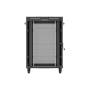 Lanberg , Rack cabinet 19 free-standing 22U/800x800 (flat pack) with mesh door, LCD , FF01-8822-23BL , Black
