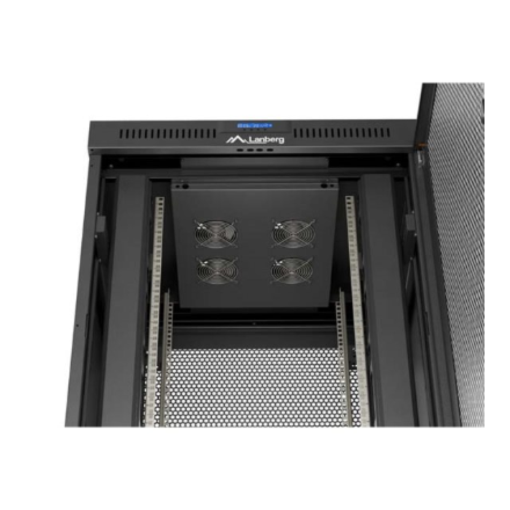 Lanberg , Rack cabinet 19 free-standing 22U/800x800 (flat pack) with mesh door, LCD , FF01-8822-23BL , Black