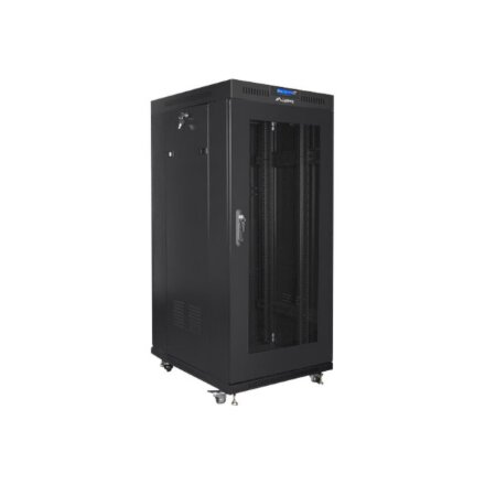 Lanberg , Rack cabinet 19 free-standing 22U/800x800 (flat pack) with mesh door, LCD , FF01-8822-23BL , Black