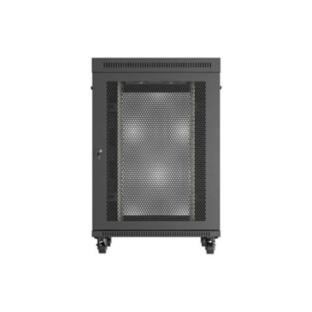 Lanberg , Rack cabinet 19 free-standing 22U/800x800 (flat pack) with mesh door, LCD , FF01-8822-23BL , Black