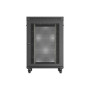 Lanberg , Rack cabinet 19 free-standing 22U/800x800 (flat pack) with mesh door, LCD , FF01-8822-23BL , Black