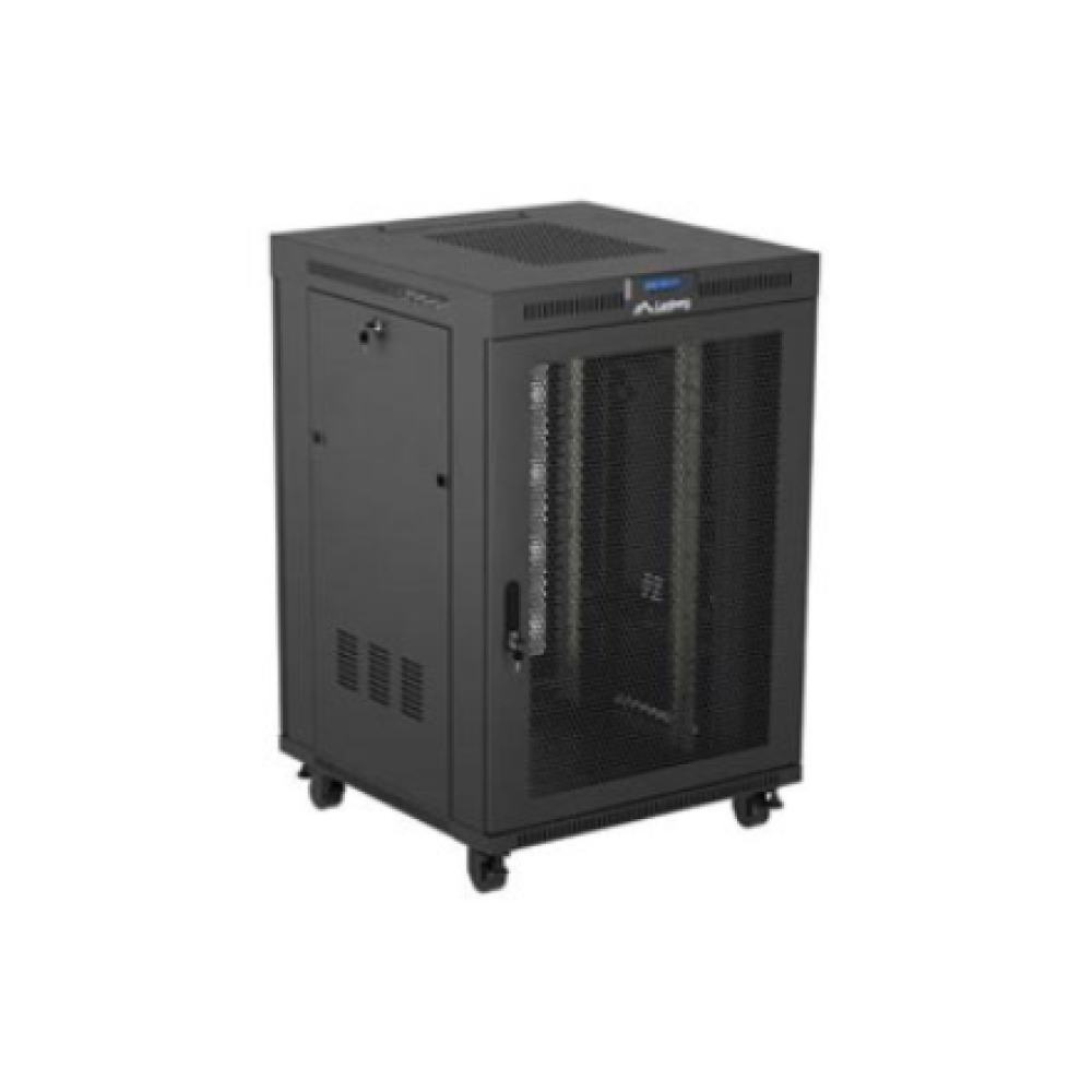 Lanberg , Rack cabinet 19 free-standing 22U/800x800 (flat pack) with mesh door, LCD , FF01-8822-23BL , Black
