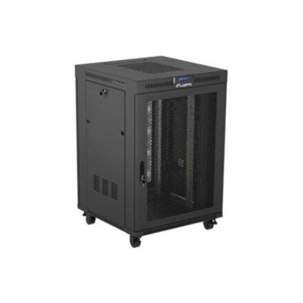 Lanberg , Rack cabinet 19 free-standing 22U/800x800 (flat pack) with mesh door, LCD , FF01-8822-23BL , Black