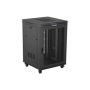 Lanberg , Rack cabinet 19 free-standing 22U/800x800 (flat pack) with mesh door, LCD , FF01-8822-23BL , Black