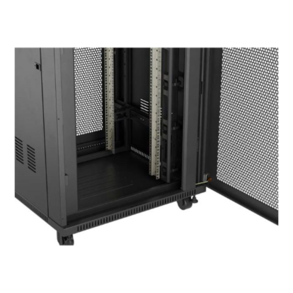 Lanberg , Rack cabinet 19 free-standing 22U/800x800 (flat pack) with mesh door, LCD , FF01-8822-23BL , Black