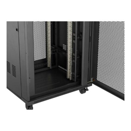 Lanberg , Rack cabinet 19 free-standing 22U/800x800 (flat pack) with mesh door, LCD , FF01-8822-23BL , Black