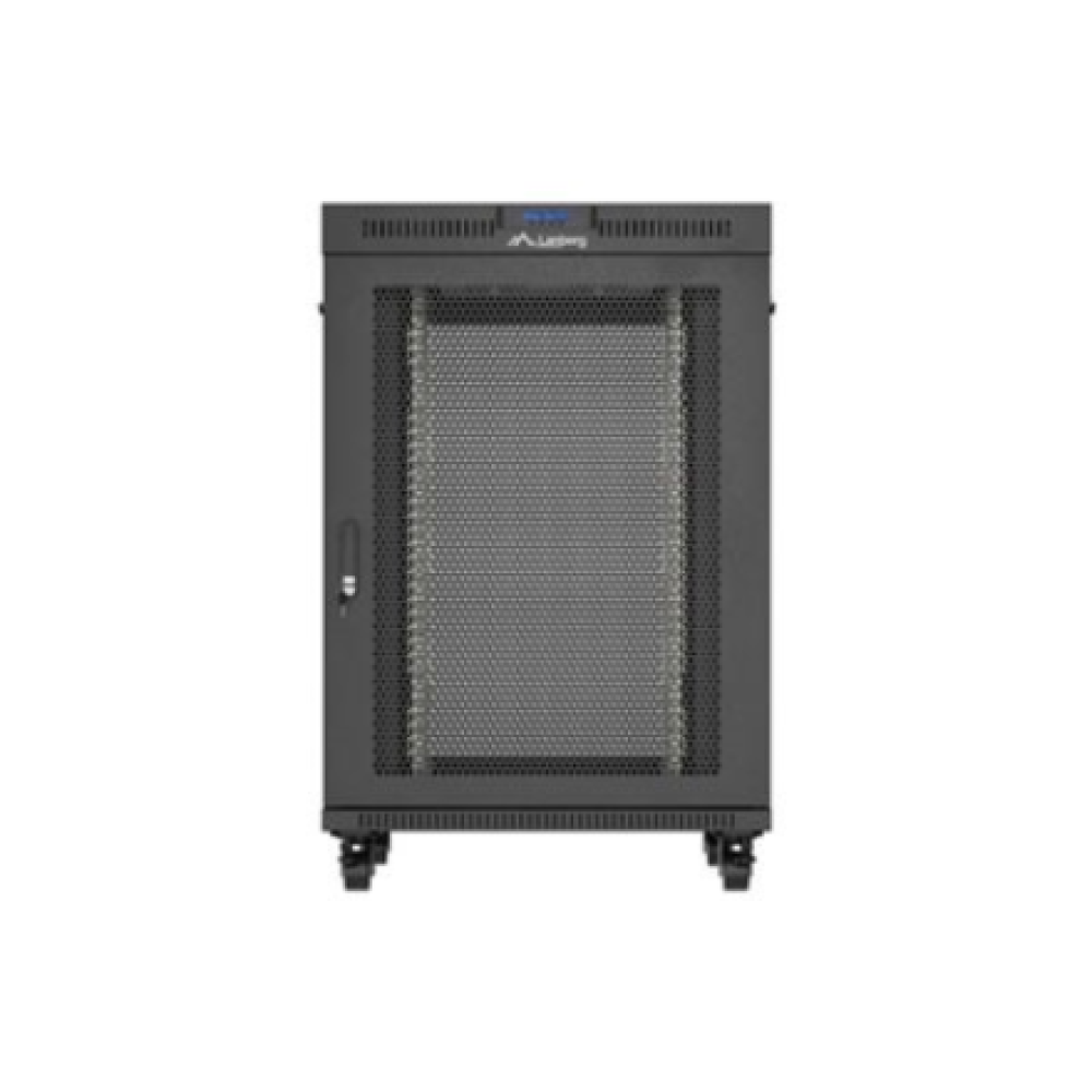 Lanberg , Rack cabinet 19 free-standing 22U/800x800 (flat pack) with mesh door, LCD , FF01-8822-23BL , Black