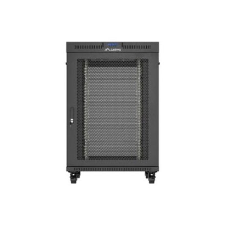 Lanberg , Rack cabinet 19 free-standing 22U/800x800 (flat pack) with mesh door, LCD , FF01-8822-23BL , Black