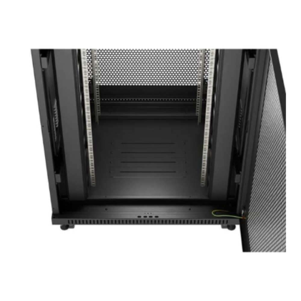 Lanberg , Rack cabinet 19 free-standing 22U/800x800 (flat pack) with mesh door, LCD , FF01-8822-23BL , Black