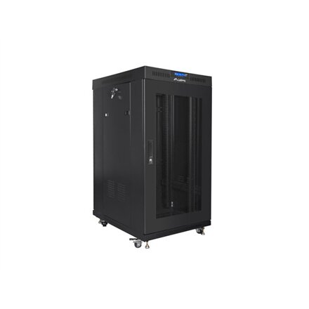 Lanberg , Rack cabinet 19 free-standing 22U/800x800 (flat pack) with mesh door, LCD , FF01-8822-23BL , Black