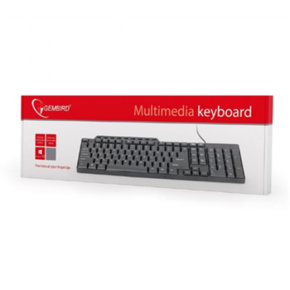 Gembird , KB-UM-104 Compact multimedia keyboard , Multimedia , Wired , US , Black , USB , 420 g