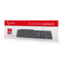 Gembird , KB-UM-104 Compact multimedia keyboard , Multimedia , Wired , US , Black , USB , 420 g
