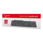 Gembird , KB-UM-104 Compact multimedia keyboard , Multimedia , Wired , US , Black , USB , 420 g