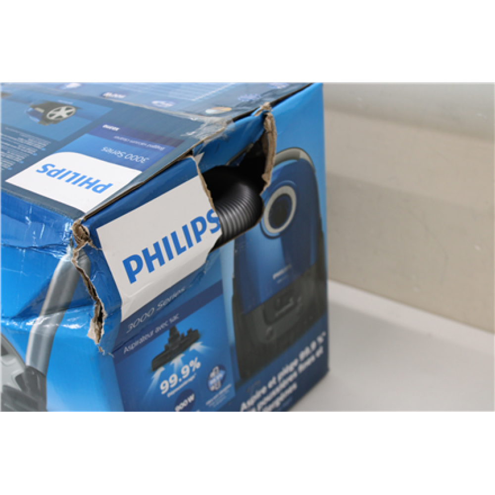SALE OUT. Philips XD3110/09 Vacuum cleaner, Bagged, Power 900 W, Dust bag 3 L, Working radius 9 m, Blue Philips Vacuum cleaner 3000 Series XD3110/09 Bagged Power 900 W Dust capacity 3 L Blue DAMAGED PACKAGING , Philips Vacuum cleaner , 3000 Series XD3110/
